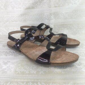 Vaneli Sport brown embossed velcro sandals Size 11 M